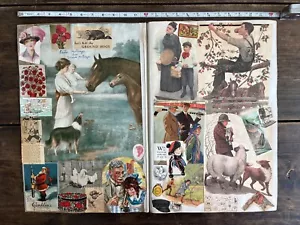 Antikes Sammelalbum 1925 Darke Co Ohio New Madison Atemberaubende Decoupage Kunst - Bild 1 von 24