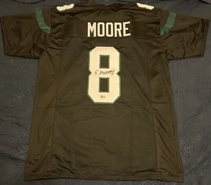 Elijah Moore Autographed Black Custom  Jersey - Beckett W Hologram *Black - Picture 1 of 3