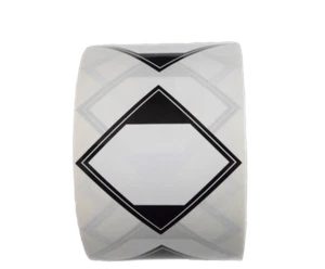 Black and White D.O.T. Glänzende Etiketten - 2 1/4" mal 2 1/4" - 500 ct - Bild 1 von 2