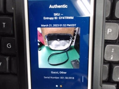 Bandolera Gucci Mujer Azul Marino Micro Monograma GG Lona Italia B (HQ0021743) Foto 1 de 4