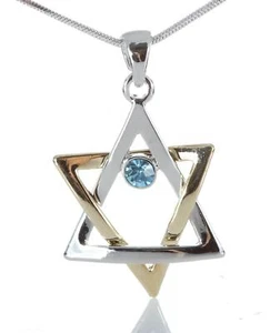 Moda Estrella de David Suerte Mejor Regalo Collar Santo Judío Protección karma - Imagen 1 de 6