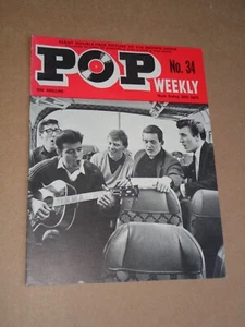 Pop Weekly 1st Series No.34 1963 Cliff & Shadows cover (Multi Hand Signed) - Imagen 1 de 3