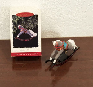1993 ROCKING HORSE HALLMARK CHRISTMAS ORNAMENT MIB - Picture 1 of 1
