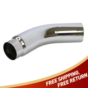 4" IN Inch INLET ID 5" OUTLET 23" OAL DIESEL EXHAUST CHROME TURNDOWN ELBOW TIP - Picture 1 of 6