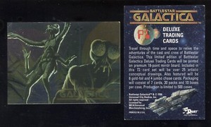 BATTLESTAR GALACTICA 1996 DART FLIPCARDZ FOIL PROMO CARD P 1