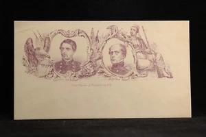 Civil War: Unused Magnus Patriotic Cover, Majors McClellan & Wool in Violet - Picture 1 of 2