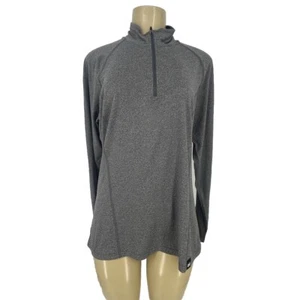 Rei Large Women 1/4 ZIP Neck Grey Long Sleeve Top T-shirt Active Long Sleeve L15 - Picture 1 of 8