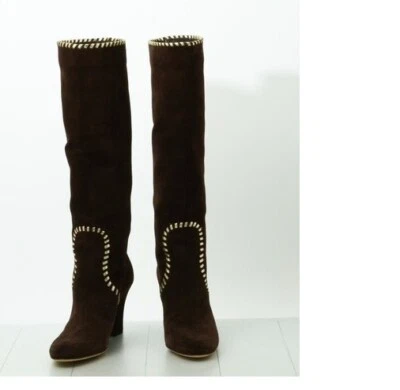 Botas hasta la rodilla de gamuza marrón Gucci Foto 1 de 4