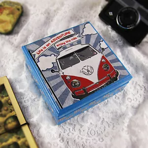 Caja de Madera Hecha a Mano Baratija Joyería Decoupage Vintage Regalo Almacenamiento Niños - Imagen 1 de 8