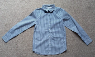 Camisa Rayas Azul y Blanco Niños 146 10-11Y Manga Larga Foto 1 de 4