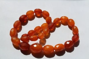 SCHÖNE FACETTIERTE BUTTERSCOTCH BERNSTEIN KETTE 48 gr. - Bild 1 von 5