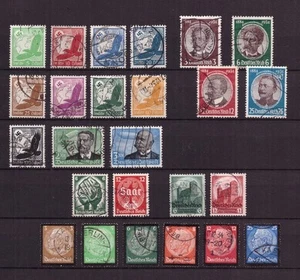 U0176) Reich Lot from 1934 used, Mi. 529-539, 540-543, 544-545, 546-547, 548-553 - Picture 1 of 1