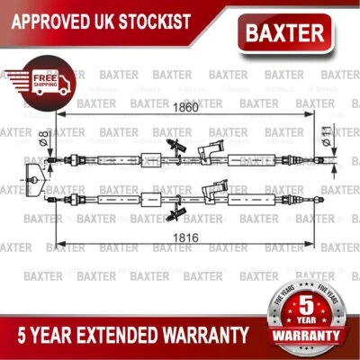 Cable de freno de mano central trasero Baxter para Ford Focus C-Max + otros modelos - Imagen 1 de 4