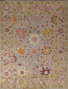 Vegetable Dye Authentic Oushak Turkish Rug 8x10 ft Handmade Wool Carpet - Picture 1 of 20