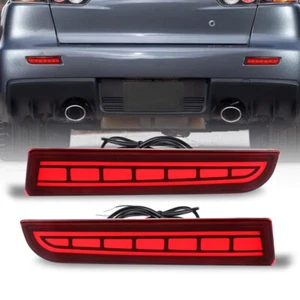 LED Rear Bumper Reflector Tail Brake Turn Light For Mitsubishi Lancer 2008-2017 - Picture 1 of 11