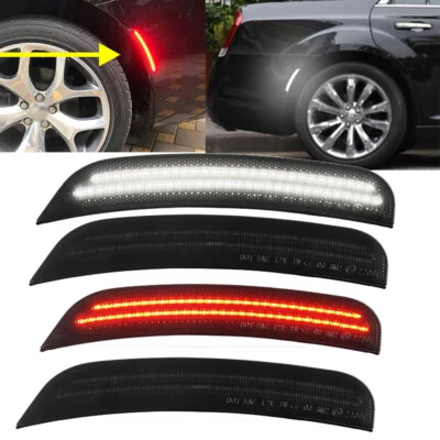 Luz de señalización lateral LED roja blanca para Chrysler 300 2015-2023 4 piezas Foto 1 de 4