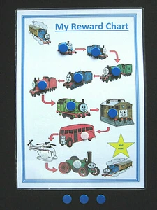 TABLA DE RECOMPENSAS - Thomas the Tank - TDAH autismo SEN PECS ayuda visual conductual - Imagen 1 de 2