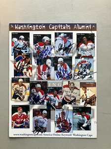 Washington Capitals Alumni Sheets with some Autographs--Mag. Cal. 1991-92- - Picture 1 of 4