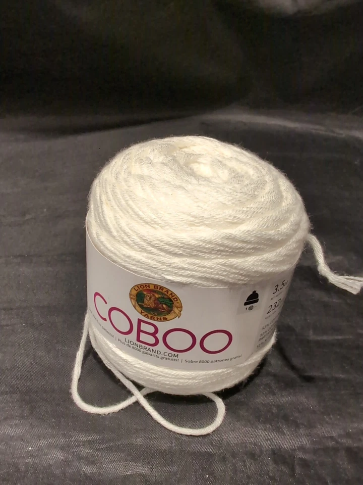 Lion BRAND Yarn 835100 Coboo Yarn White