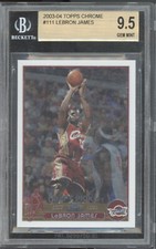 2003 Topps Chrome #111 LeBron James RC Rookie True Gem Mint BGS 9.5