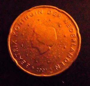 Münze 20 Cent 2001 Königin der Nederlanden - Bild 1 von 3