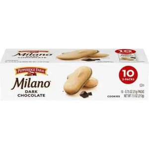 Pepperidge Farm Milano Biscotti, Cioccolato Fondente, 10 Confezioni, 2 Biscotti per Confezione - Foto 1 di 6