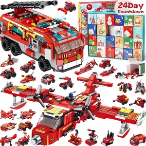 Kids Advent Calendar 2025 for Boys, 24 Days Christmas STEM Fire Rescue Buildi... - Picture 1 of 8