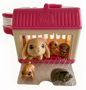 Little Live Pets Mama Surprise Minis Lil Bunny Hutch Cage Flocked Toy Mom Babies - Picture 1 of 11
