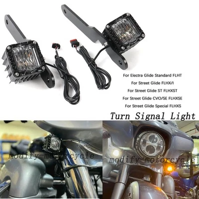 For Harley Electra Street Glide ST Special NEW Motorcycle LED Front Turn Signals - Image 1 of 4