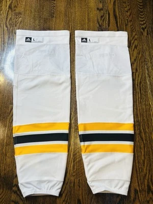 Adidas Team Player Issued Bruins Hockey Socks Mens Senior Large Made In Canada - Image 1 of 4