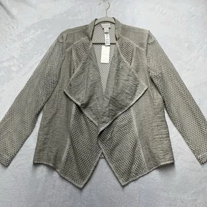 Chaqueta de malla frontal Chico's Drape para mujer 2/grande NUEVA - Imagen 1 de 11