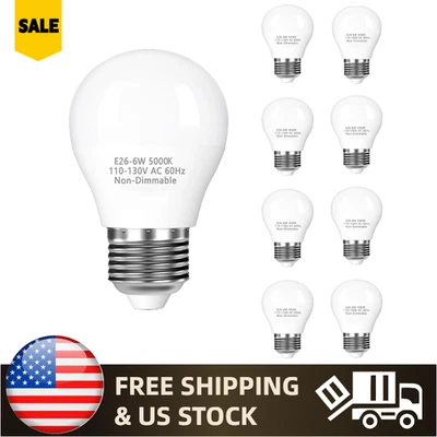 MIXX UNIQ 8-Pack A15 Ceiling Fan Light Bulbs, Non-dimmable, 60W Equivalent, 5000K Daylight