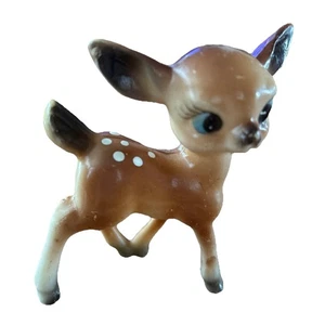 Estatuilla BAMBI bebé ciervo plástico duro vintage 4" Navidad Hong Kong celuloide - Imagen 1 de 10
