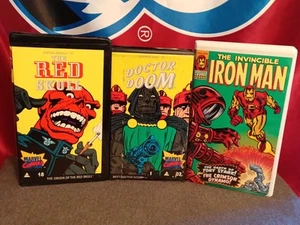 Marvel Comics "old Skool" Cartoon VHS Trio - Red Skull, Dr. Doom, Iron Man - Bild 1 von 2