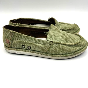 Ocean Minded Women’s Sz 8 Green Fabric Slip On Comfort Shoes Casual Flats - Picture 1 of 11