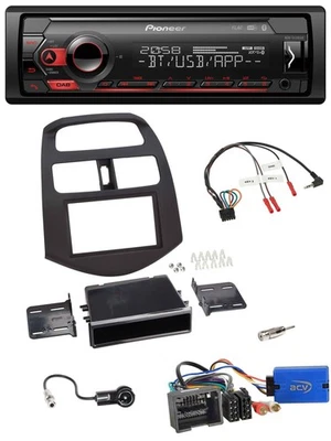 Pioneer Lenkrad USB DAB Bluetooth Autoradio für Chevrolet Spark 2013-2015 - Bild 1 von 4