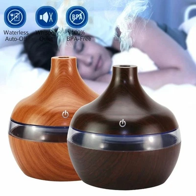 Purificatore d'aria diffusore di oli essenziali LED umidificatore aromi aromaterapia ultrasuoni - Immagine 1 di 4