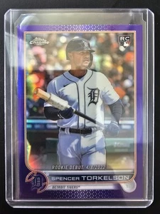 2022 Topps Chrome Update Rookie Debutto Spencer Torkelson #USC157 Viola Rifrattore - Foto 1 di 2