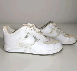 Nike Lunar Force 1 Fuse Leder Weiß Größe 11 Herren Air Weiß Vintage Kicks  - Bild 1 von 9
