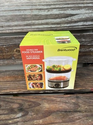 Brentwood TS-1005 2-Tier 5 Quart Electric Food Steamer, Stainless Steel, 400W - Image 1 of 4