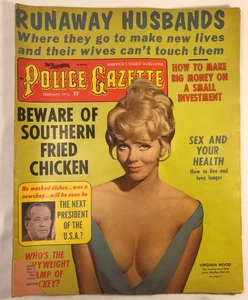 Police Gazette Magazine Feb 1972 Runaway Husbands Sex & Health Virginia Wood - Picture 1 of 12