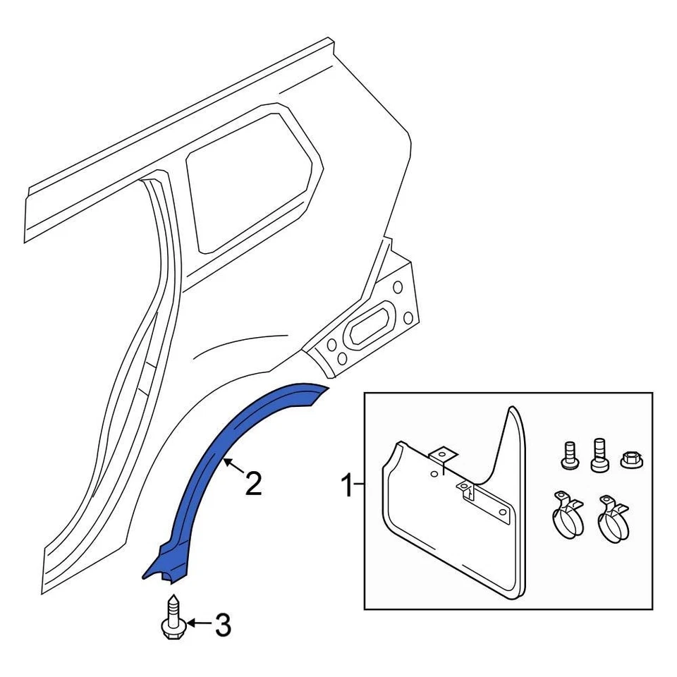For Volkswagen Golf SportWagen 17-19 Volkswagen Front Right Fender Flare Foto 1 de 1