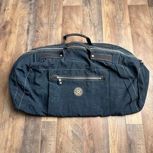 Vintage Kipling Duffle Travel Bag Blue Nylon Distressed Water Resistant 6421 - Picture 1 of 16