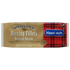 Brunswick Boneless Kipper Style Herring Fillets, 3.53 Oz Can (Pack of 12) - 18G 