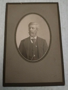  Xenia  Ohio Civil War Veteran Vintage Photo w/ GAR Lapel Medal & Watch Fob  - Picture 1 of 3