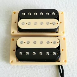 Zebra Les Paul Epiphone Electric Guitar Pickups Humbucker Set of 2 Dual Pickups - Picture 1 of 7