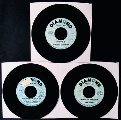 JOHNNY THUNDER ✦ 3 Soul & Funk 45's Up For Bid~1 Promo~DIAMOND #155-#148-#185 - Image 1 of 2