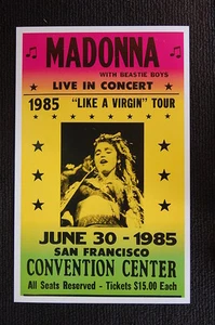 Poster Madonna 1985 Tour San Francisco Convention Cente - Foto 1 di 1