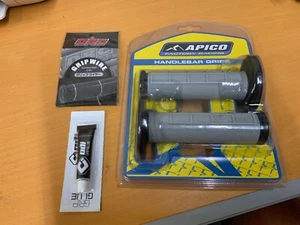Apico Dual Compound Grips Black with Grip wire and Grip Glue Mx Motox Combo - Imagen 1 de 4