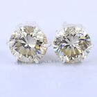 RARE 8.60Ct Champagne Diamond 925 Silver Studs Amazing Shine & Bling-VIDEO